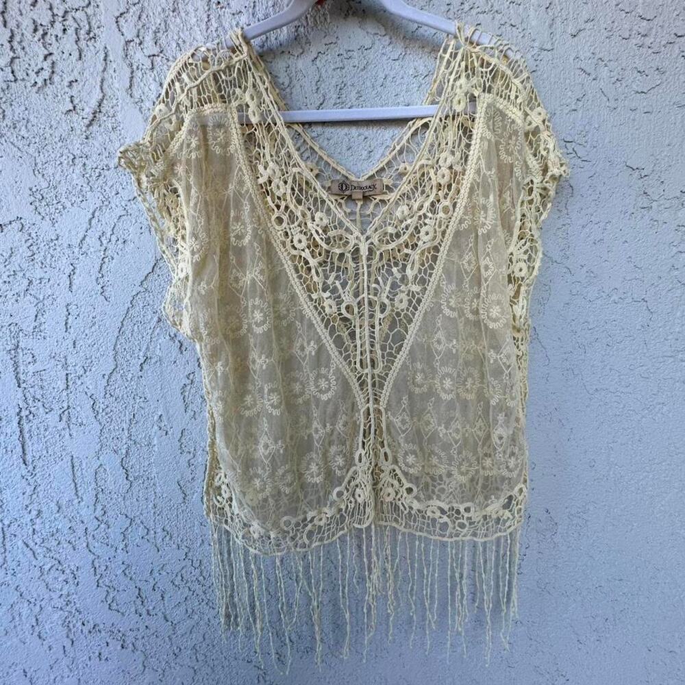 Beige boho top